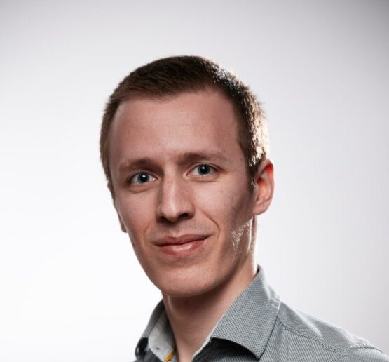 man in gray button up shirt