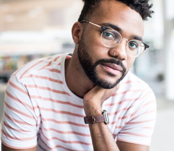 man wearing eyeglasses
