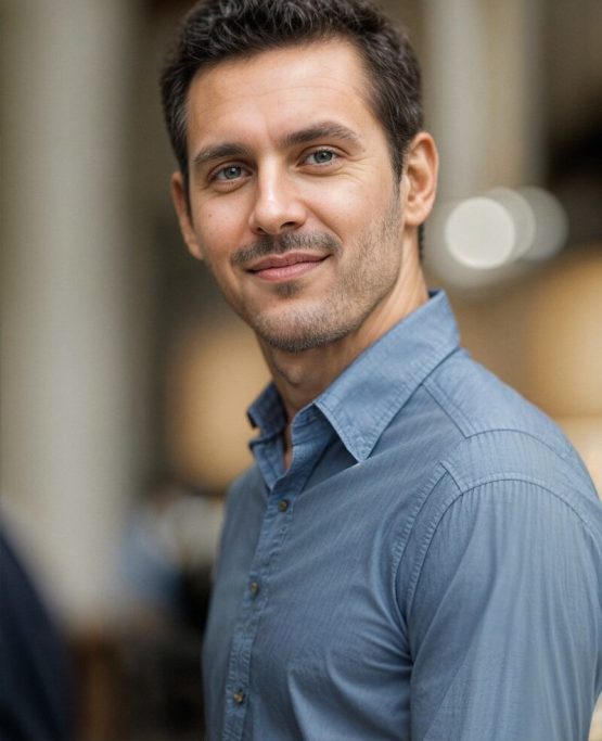 Photo by Danny Postma a man in a blue shirt smiling at the camera